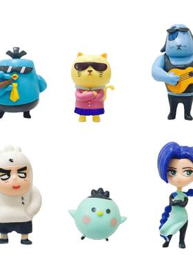 六款刺客伍六七手办摆件模型梅花十三小飞鸡大保汪疯周边扭蛋玩具