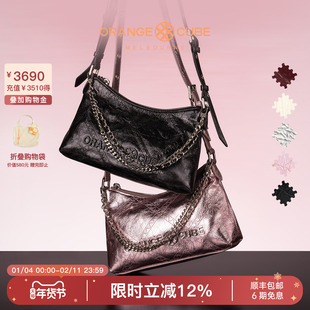 Orange Cube电车hobo包单肩真皮大容量通勤高级斜挎腋下方包女