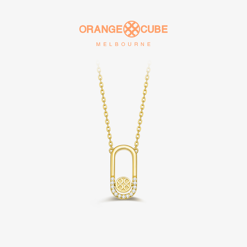 Orange Cube幸运开关项链女饰品高级感设计锁骨链轻奢送女友礼物
