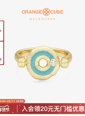 Orange Cube口哨糖戒指小众设计指环轻奢高级感浪漫手饰女友礼物