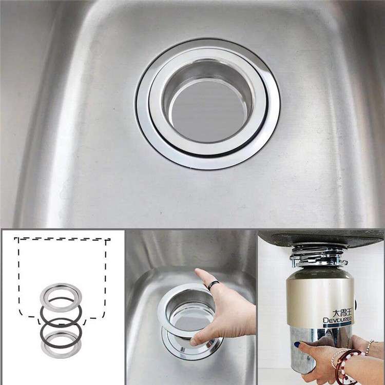 厨房140转114mm口径转接片垃圾处理器破碎机变径器配件QS210