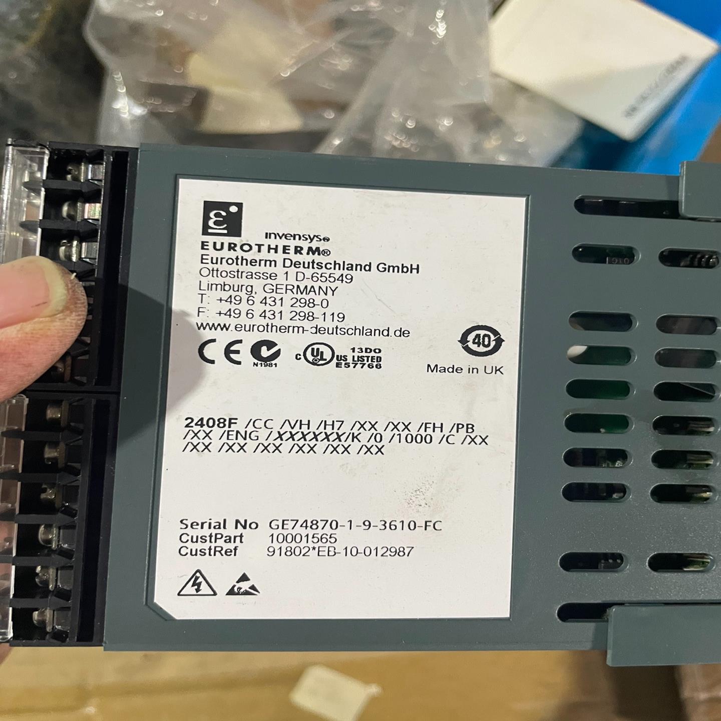 英国欧陆 Eurm 2408F 温控表 碳控表(崽崽配件）