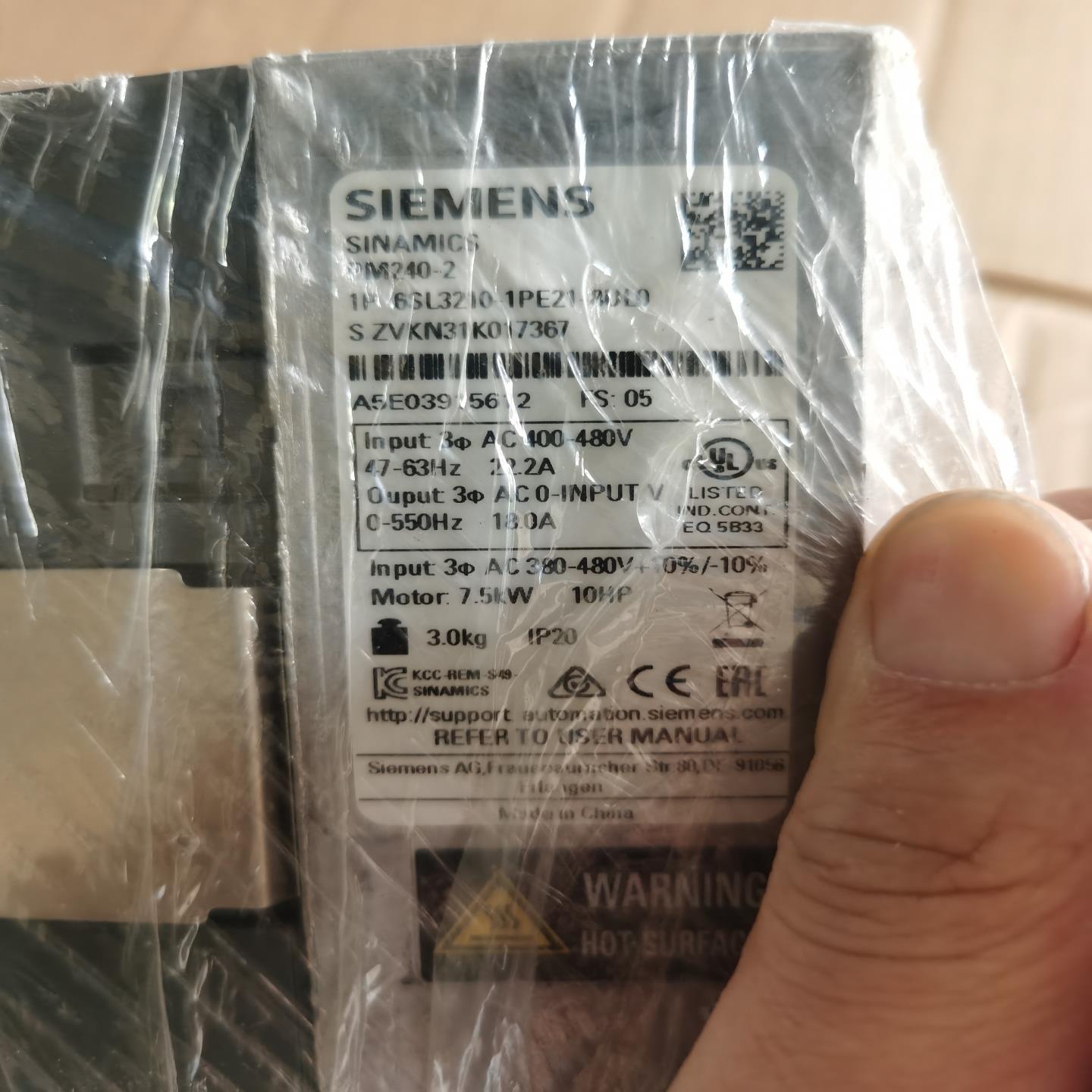 议~6SL3210-1PE21-8UL0 6SL3246-0BA