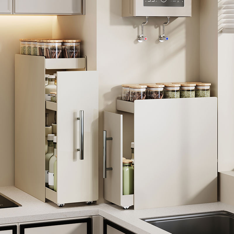 帅仕抽拉式调料置物架厨房多功能调味料台面收纳柜架子盒窄边