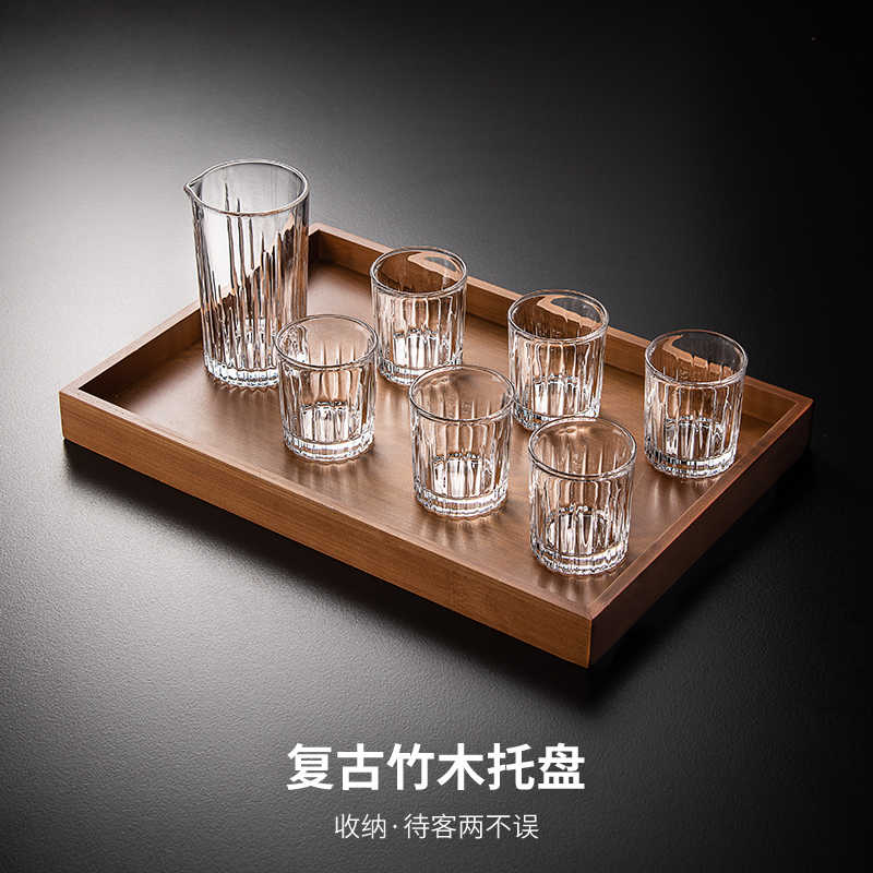 酒具中国风白酒杯分酒器套装家用玻璃一两小酒盅黄酒土烧酒口杯子图片