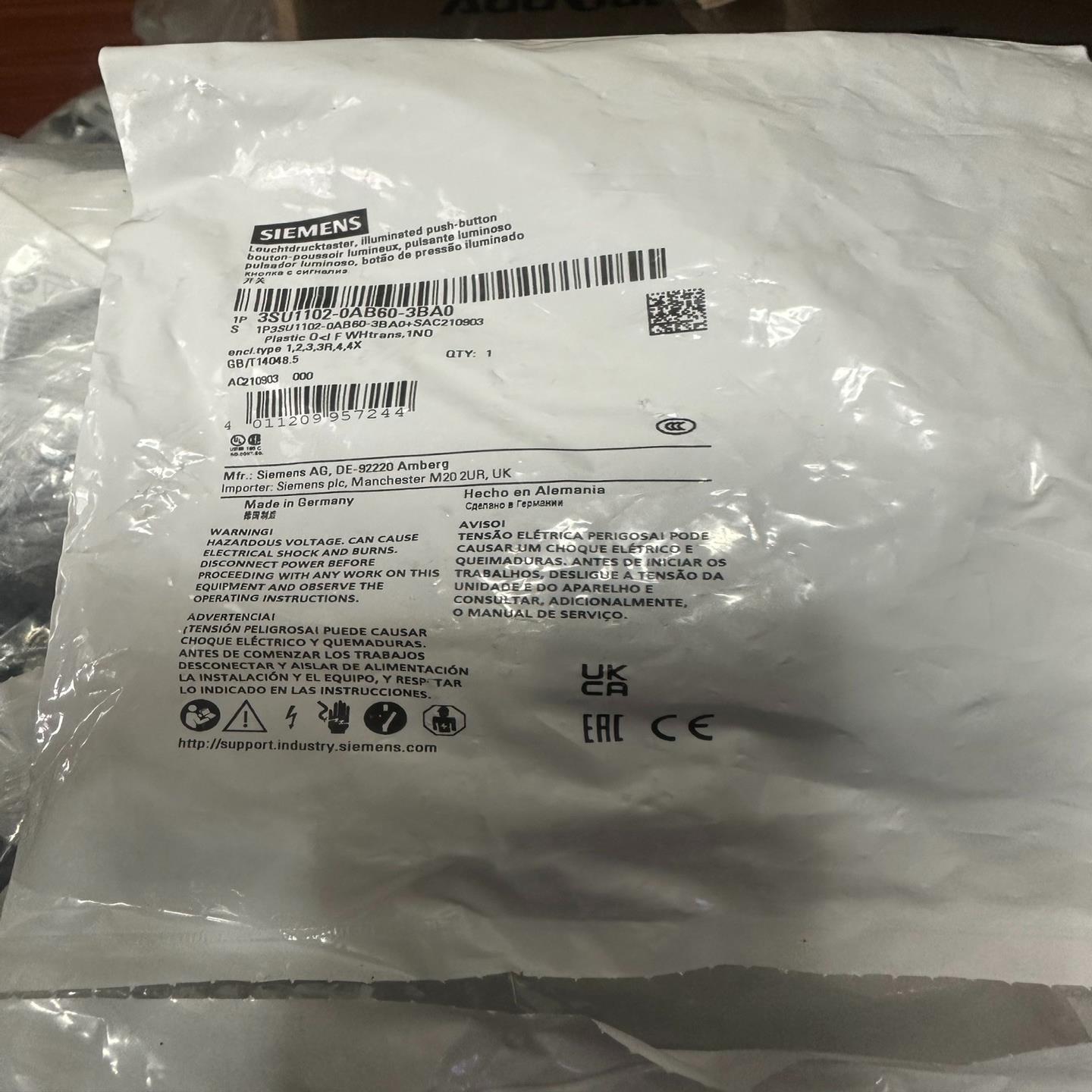 议~3SU1102-0AB60-3BA0未拆封有40个