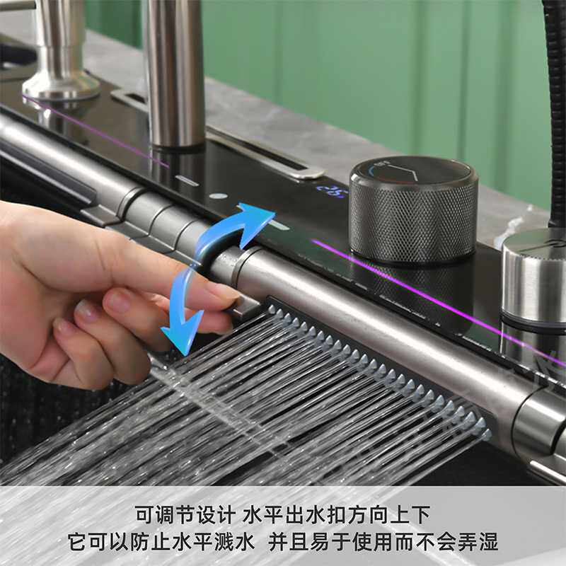 新款直销2026新款蓝鲸龙雨刀架水槽洗碗槽厨房手机支架智能多功能