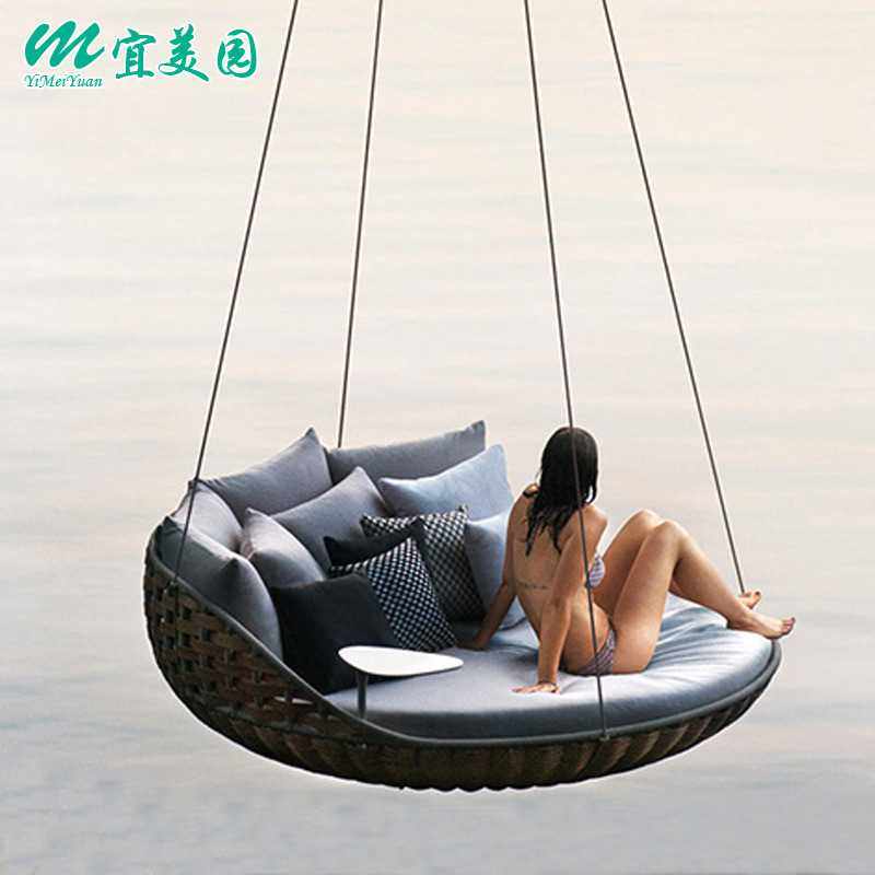 新款直销户外吊床秋千花园阳台双人摇椅阳台吊兰藤椅吊篮摇篮鸟窝,住宅家具,户外沙发,淘宝优惠券,粉丝福利购,淘宝优惠卷