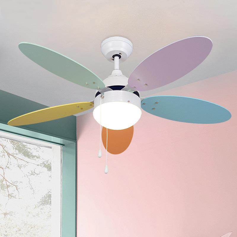 新款直销风扇灯儿童房灯具创意卡通温馨男孩女孩卧室装饰吊扇灯幼