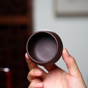 直销宜兴原矿紫泥全手工紫砂品茗杯 新款 圆腹主人杯精美家用功夫