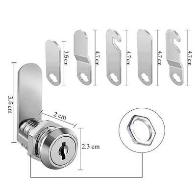 新款直销4个钥匙 5个片 C1820 通开转舌锁 RV LOCK 房车锁 信箱锁