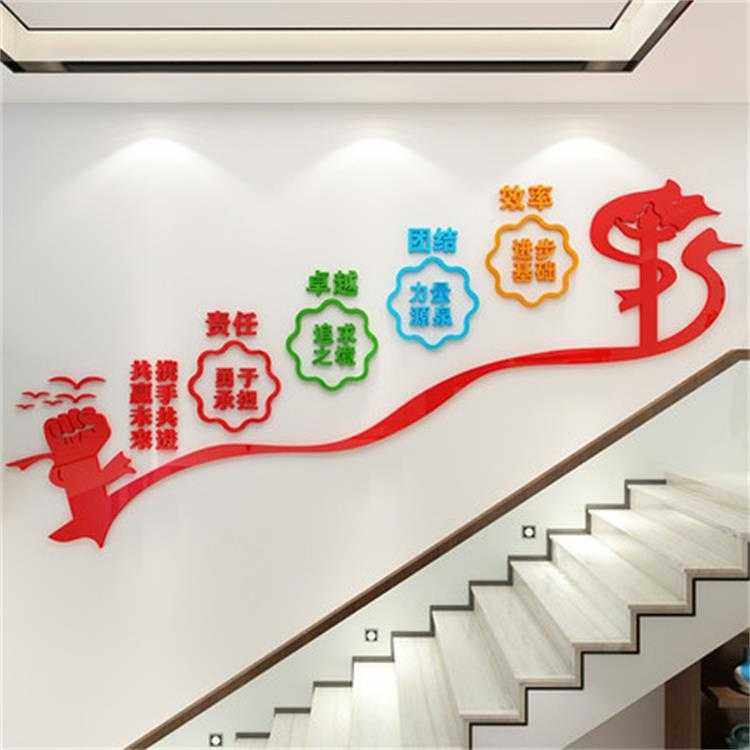 新款直销励志标语公司企业文化墙贴3d立体楼梯楼道文字办公室墙面,家居饰品,文化墙贴,淘宝优惠券,粉丝福利购,淘宝优惠卷