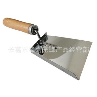 新款 箱底清理器 直销出口型蜂具 蜂箱清理铲不锈钢木柄花粉清理铲