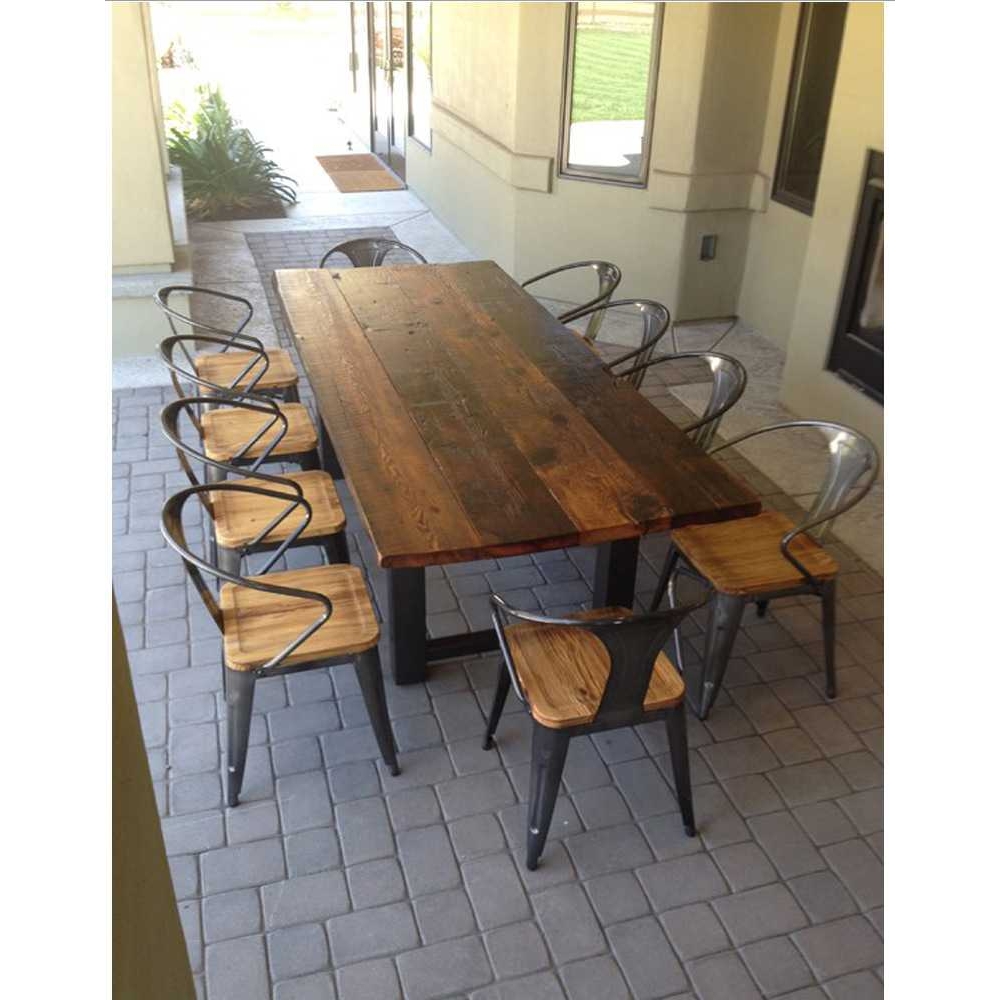 新款直销美式做旧复古实木铁艺餐桌椅咖啡厅奶茶店小吃店餐桌椅组