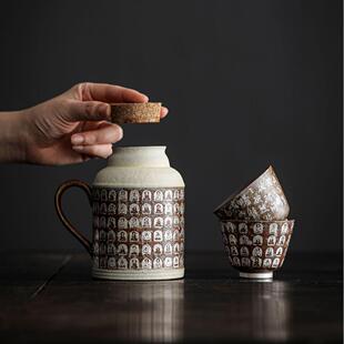 直销几欢复古冬日小暖壶家用闷茶壶泡茶壶功夫茶具敦煌文化万 新款