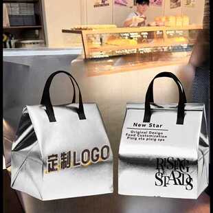 新款直销一次性保温袋手提外卖专用饭盒铝箔便当特大号商用蛋糕冷