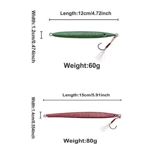 新款直销随快新款60g80g铁板七彩快速下沉路亚假饵海钓便宜仿生钓