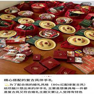 新款直销手提蔬菜水果网兜结婚伴手礼网袋复古风独特网兜袋子网格