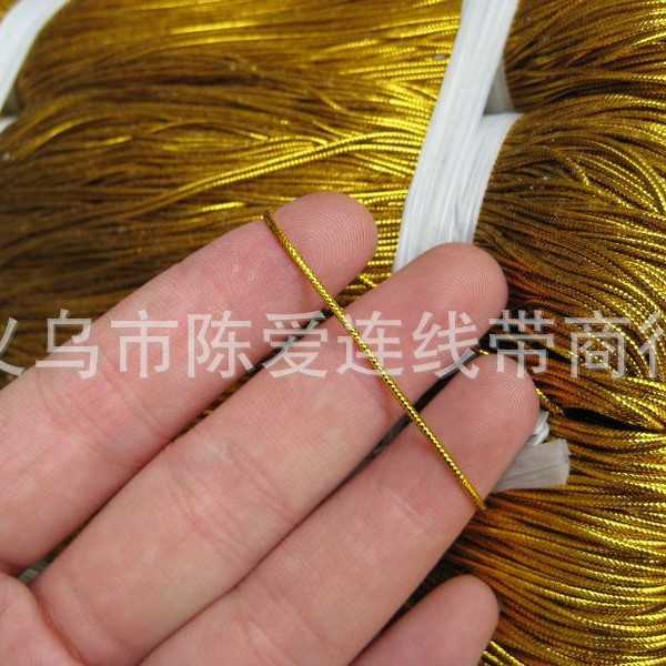 新款直销700米圆形棉纱芯金银色吊牌线  1mm挂吊牌金色绳子 商标