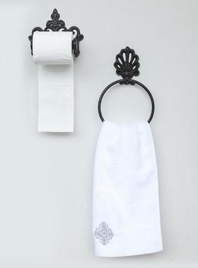 新款直销欧式复古铸铁纸巾架卷纸架创意个性家居酒店会所装饰壁挂
