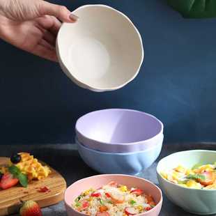 新款直销13.5cm小麦秸秆碗碟5件套家用小碗创意个性碗盘子饭碗碟