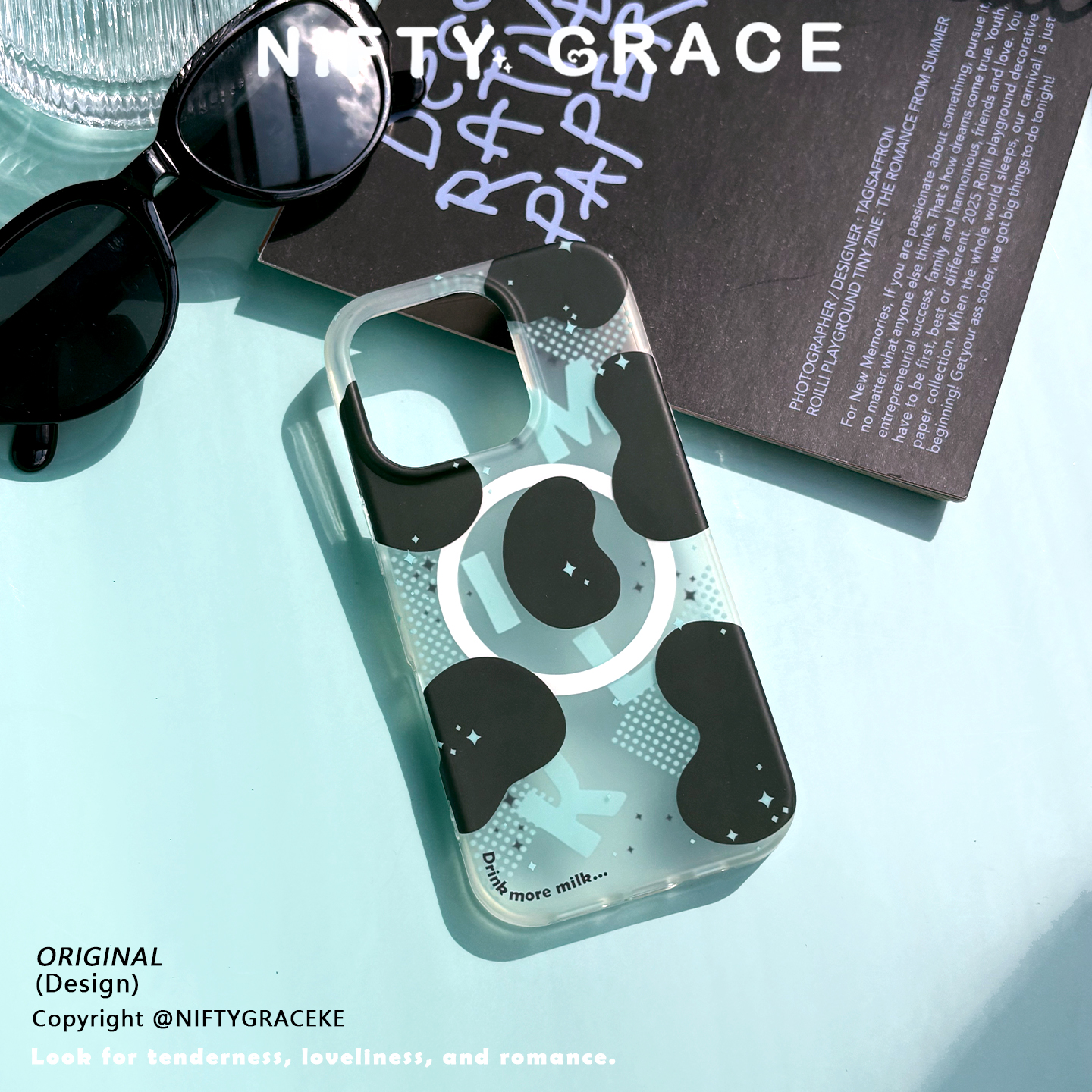 多喝牛奶磨砂IMD双层原创设计小众iPhone16promax手机壳17pro适用苹果15磁吸高级感防摔保护套14情侣手机壳