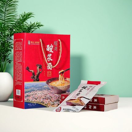 湖北非遗枣阳琚湾琚老二酸浆面煮制型襄阳特产370克盒装老味道