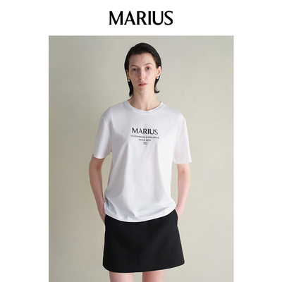 MARIUS秀场T印花短袖T恤