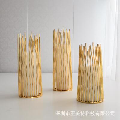 柳枝烛台欧式铁艺烛台风饰灯居烛台婚庆布置三JT17001件烛台家装