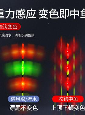 标冠螺尾夜光漂硬OCK旋尾日夜两用电子漂粗加醒目尾425电池夜光浮