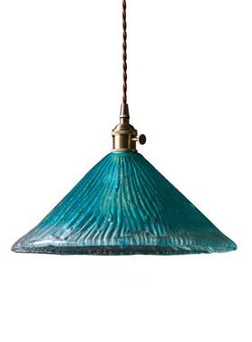 上海式复古手19821工老玻璃吊灯厅中古vantage美民宿餐咖啡厅茶室