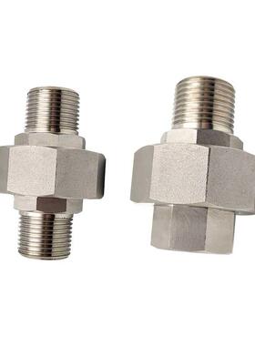 34不钢内外丝活接双外丝螺纹锈高压由壬液压快接头NPT螺纹0活动接