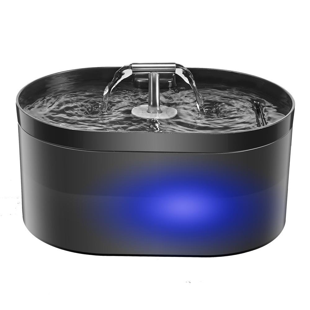 头厂家爆款2.2L物双出水T型机宠饮水多重2.2L双出过滤循环活水猫