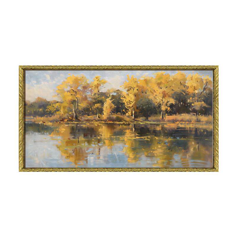 美式复古半手工油画餐厅挂画酒店民宿艺术手绘油画客厅装饰画