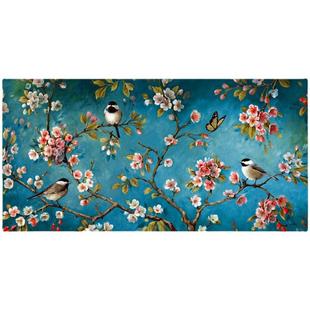 新中式鸟语花香十字绣2024新款绣小件客厅卧室餐厅花鸟图手工线绣