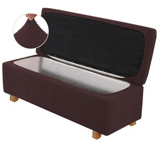 热卖菠萝格二片式长方形ottoman纯色弹力家用沙发护套