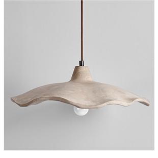 侘寂风吊灯日式 卧室床头灯微水泥民宿餐厅灯奶油风艺术吧台灯具