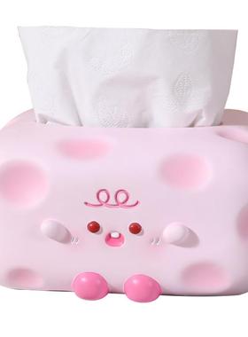 创意抽纸盒客厅纸巾盒轻奢高档树脂摆件茶几装饰居家纸抽盒送礼品