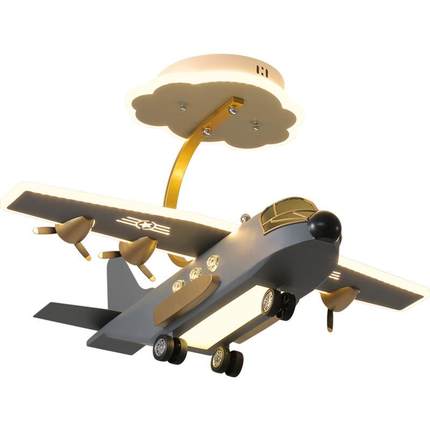 儿童飞机灯创意led男孩卧室房间灯个性现代时尚简约卡通吸顶灯具