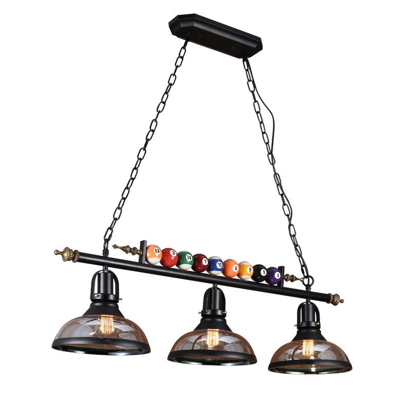 美式复古创意桌球吊灯餐厅酒吧吧台服装店火锅店装饰个性LED灯具
