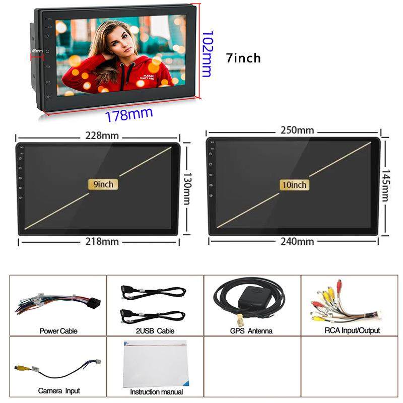 MTK8227安卓车载播放器IPS大屏导航仪WiFi一体机USB收音机MP5MP3