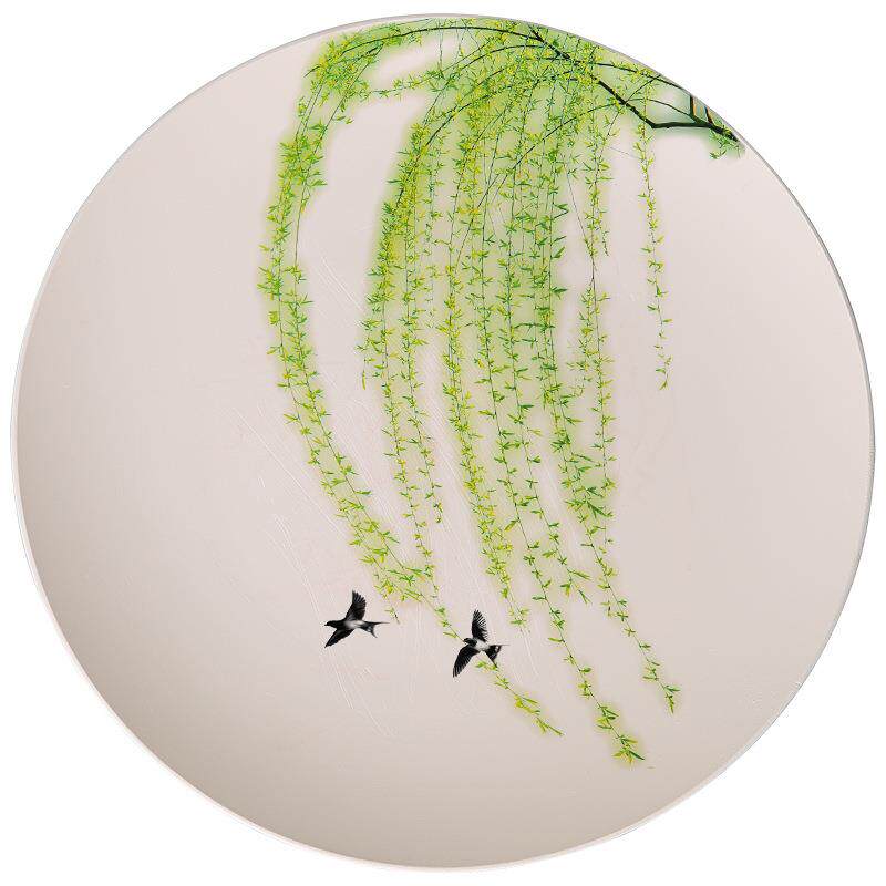 陶艺素坯盘子餐盘菜盘釉下彩绘景德镇薄胎高白泥素烧厂家货源