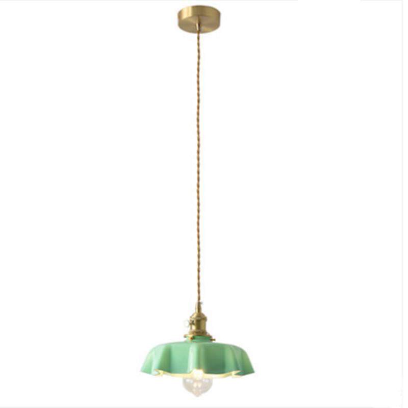 奶油风轻奢全铜玻璃餐厅小吊灯复古网红吧台阳台飘窗床头过道灯,家装灯饰光源,智能吊灯,淘宝优惠券,粉丝福利购,淘宝优惠卷
