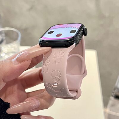 必爱诺小羊适苹果手表表带iwatchs11/10/s9硅胶Apple粉色2ultraSE