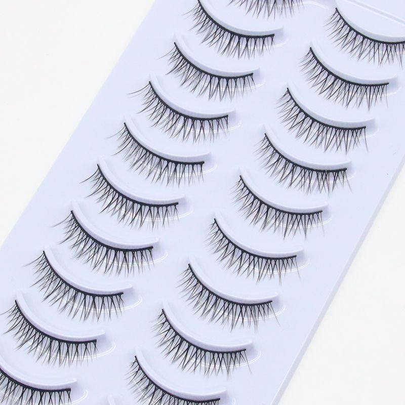 双眼皮贴假睫毛超自然短款浓密仿真裸妆素颜卷翘10対装日常棉线梗,彩妆/香水/美妆工具,美甲工具,淘宝优惠券,粉丝福利购,淘宝优惠卷