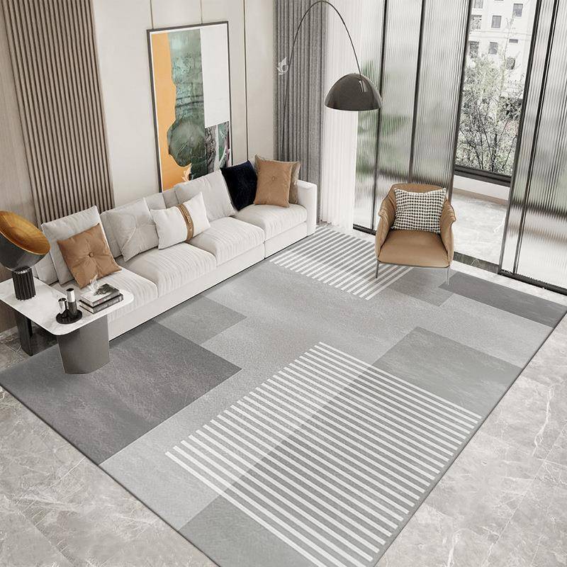 日式诧寂简约高级灰色极简轻奢客厅地毯现代意式北欧沙发卧室地垫