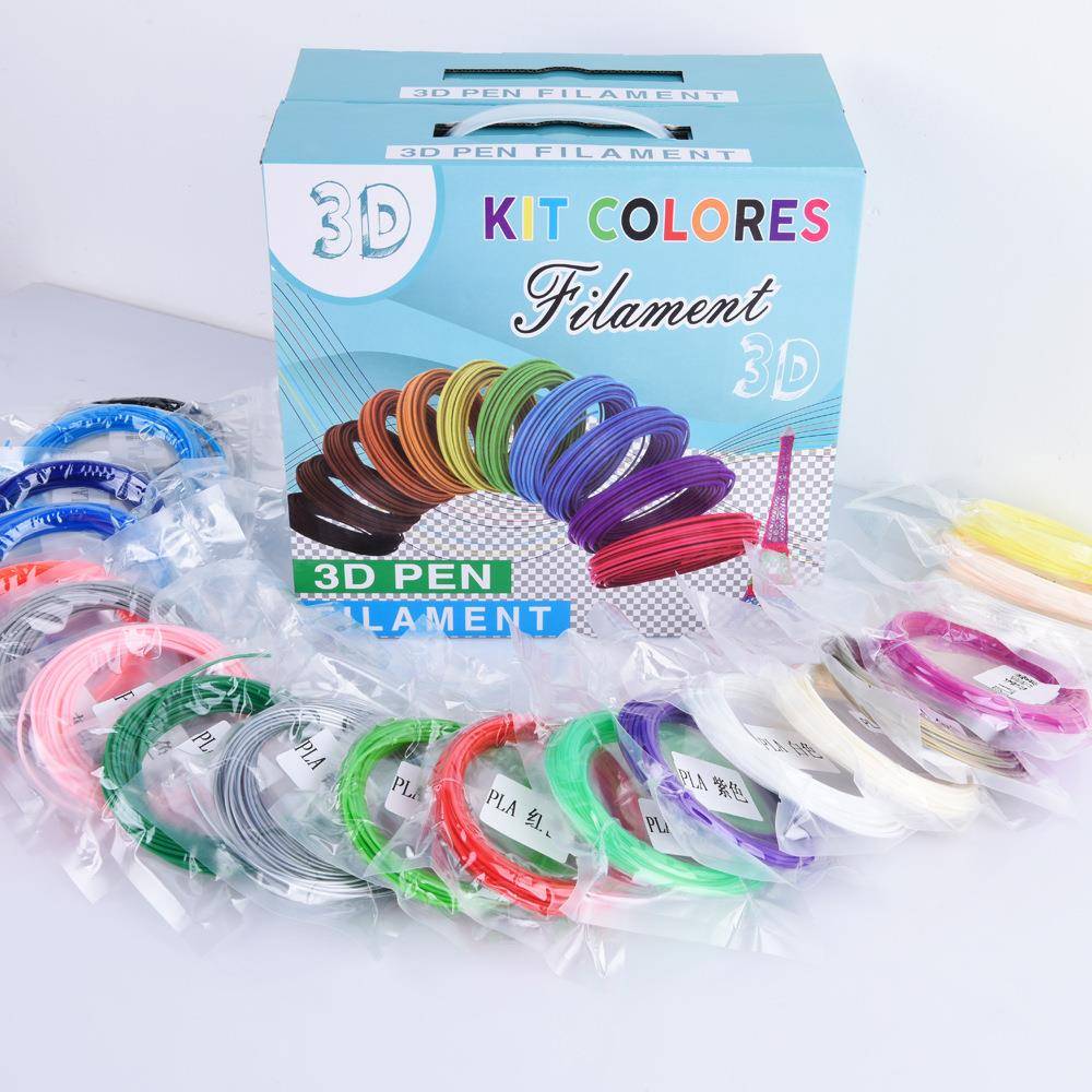 工厂直销3D打印笔耗材3D绘图笔专用耗材PLAABS5米/10米20色