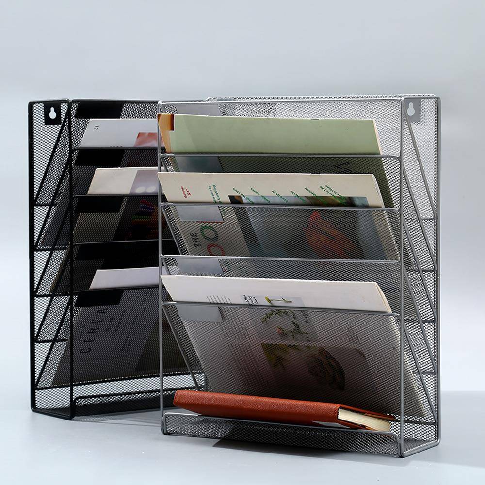 A4壁挂式文件盒挂墙式文件架办公文件收纳杂志展示架壁挂书架