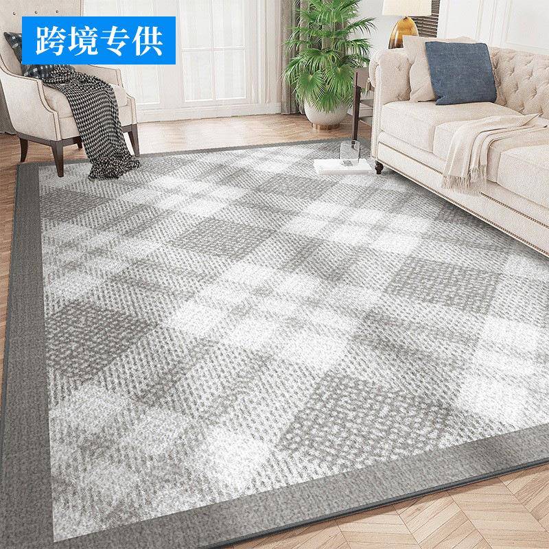跨境ing风可折叠客厅大地毯现代简约风卧室房间家用床边地垫