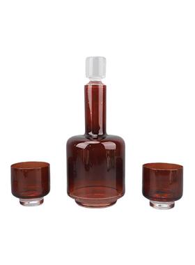现简约透明玻璃红酒醒酒器分酒器威士忌杯酒具套装客厅家居饰品